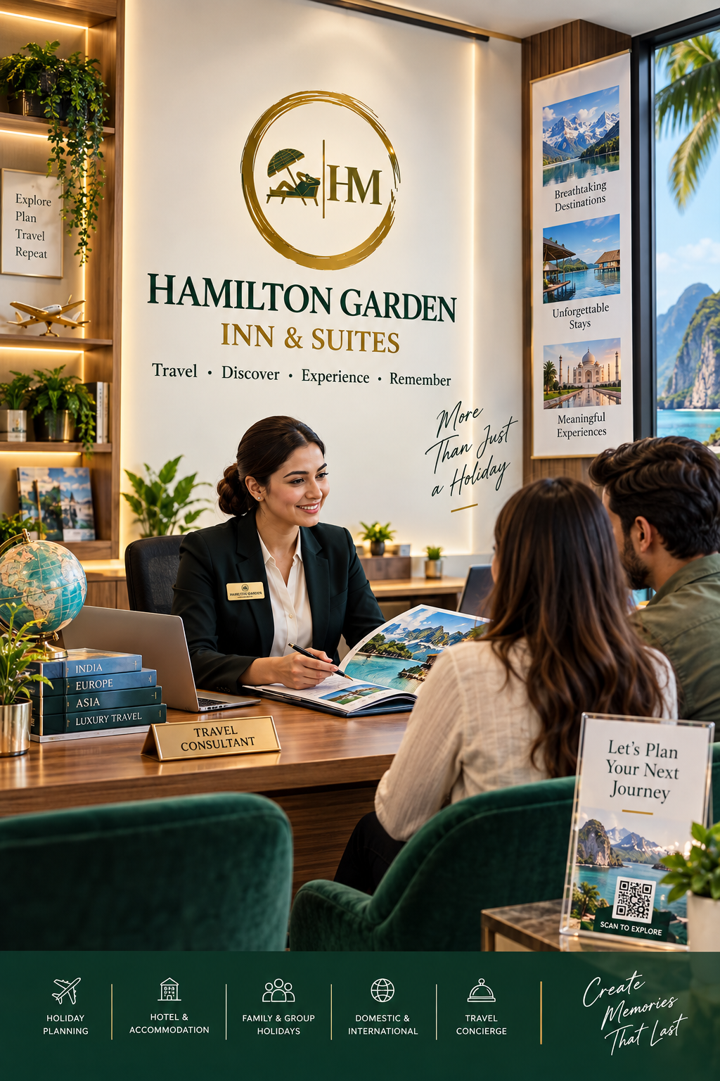 HamiltonGarden hospitality consultation lounge and bespoke travel desk